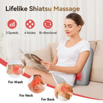Multi Function Neck Shoulder Waist Massage Pillow