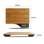 Digital Bamboo Food Scale Kitchen Tare Function Ounces