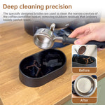 Coffee Portafilter Cleaning Kit Brush Stand Espresso