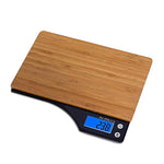 Digital Bamboo Food Scale Kitchen Tare Function Ounces