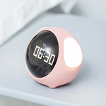 Cartoon Digital Alarm Clock Kids Light Emotion