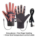 USB Heated Gloves Adjustable Temperature Winter Sports