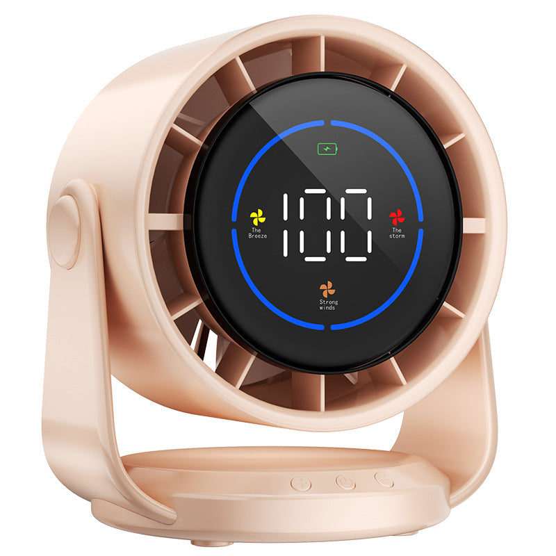 100-Speed Desktop Turbo Fan Digital Display Charging
