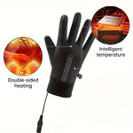 USB Heated Gloves Adjustable Temperature Winter Sports