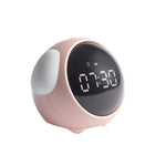 Cartoon Digital Alarm Clock Kids Light Emotion