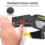 LED Headlamp Wave Sensor Rechargeable Adjustable Outdoor