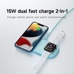 2-in-1 Wireless Charger Apple Watch Phone Stand
