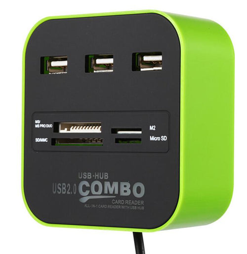 All-in-One USB Hub Card Reader Adapter