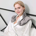 Microwave Heating Neck and Shoulder Wrap Gravity Weighted Strap Short Plush Neck and Shoulder Heating Pad with Hot/Cold Pack