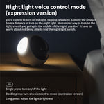 Cartoon Digital Alarm Clock Kids Light Emotion