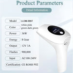 Portable Painless IPL Laser Hair Removal Device