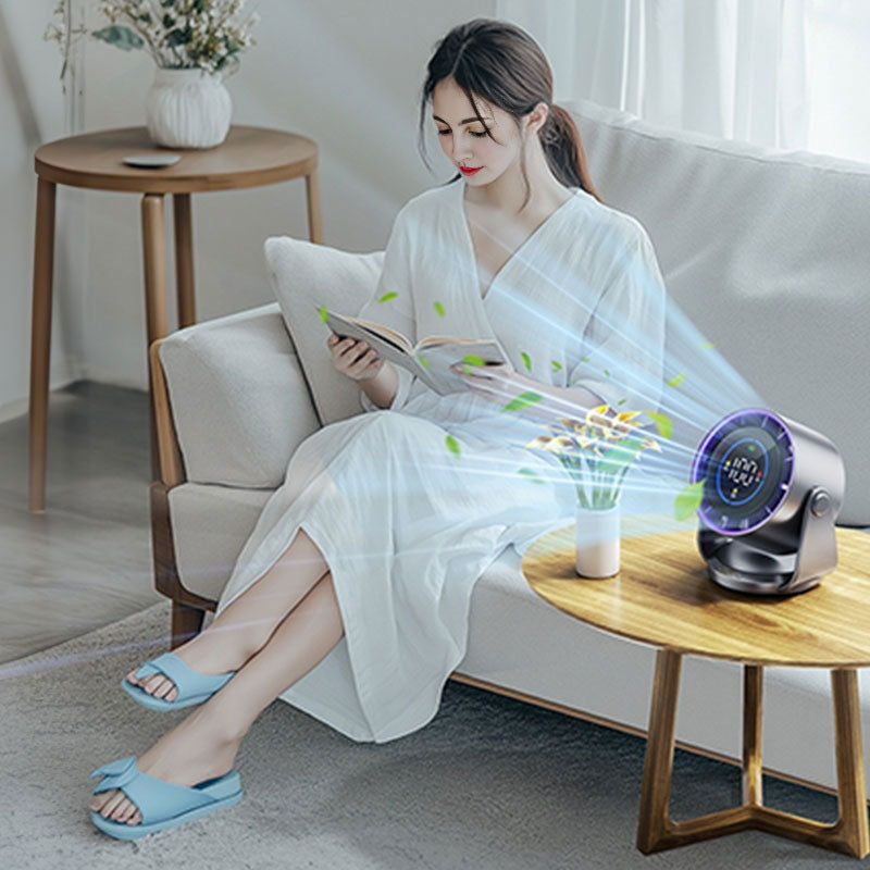 100-Speed Desktop Turbo Fan Digital Display Charging