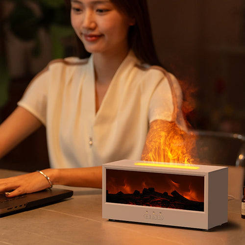 3D Aromatherapy Fireplace Humidifier Desktop Home Simulation