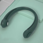 Mini Neck Fan Portable Wireless USB Leafless