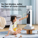 Portable Tower Fan 6-Speed Mist Bladeless Home