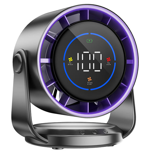 100-Speed Desktop Turbo Fan Digital Display Charging