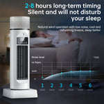 Portable Tower Fan 6-Speed Mist Bladeless Home