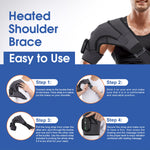 Electric Heated Shoulder Support Vibration Therapy Massager