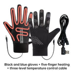 USB Heated Gloves Adjustable Temperature Winter Sports