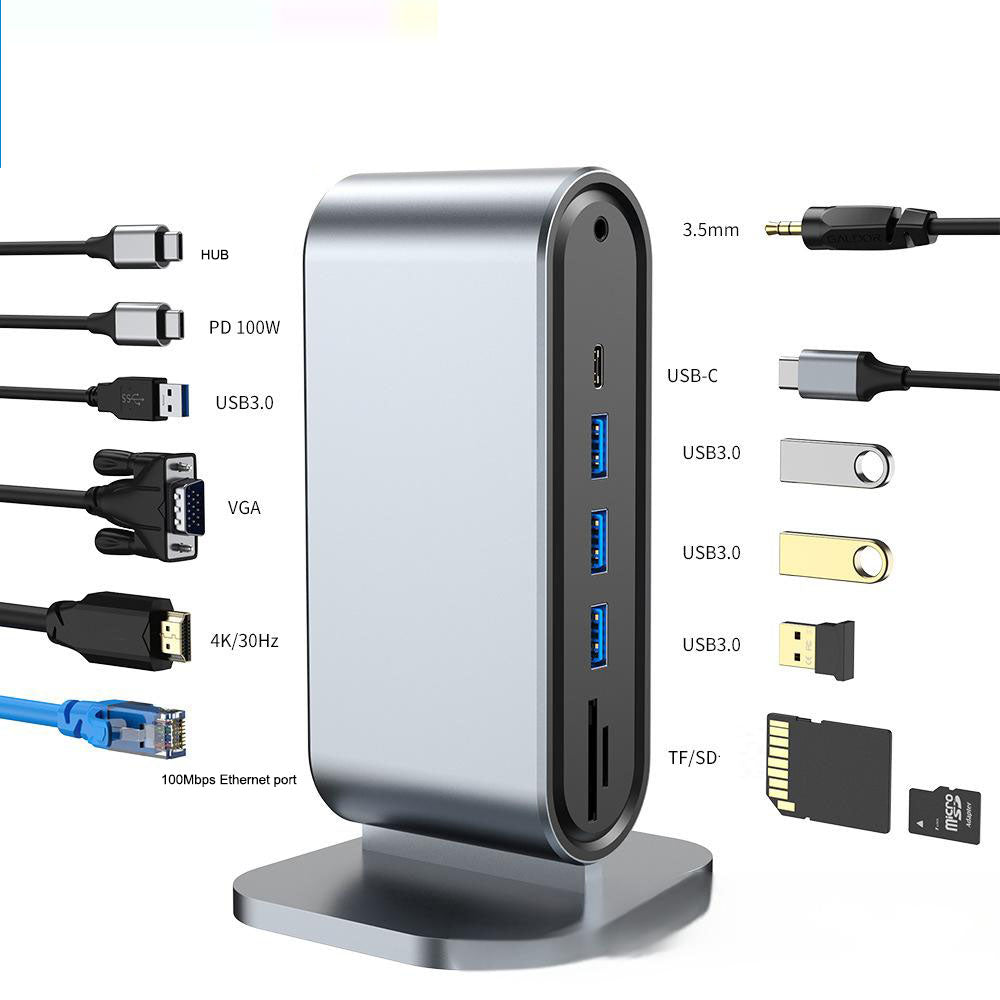 12-in-1 Type-C Docking Station Multi Interface