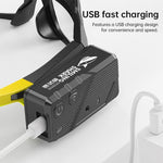 LED Headlamp Wave Sensor Rechargeable Adjustable Outdoor