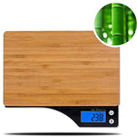 Digital Bamboo Food Scale Kitchen Tare Function Ounces