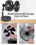 AITECH™ Foldable Wireless Smart Fan | Remote Controlled & Rechargeable